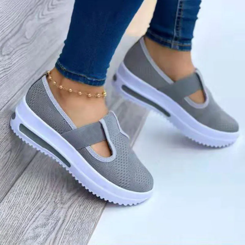 Spring Platform Women's Sneakers with Round Toe