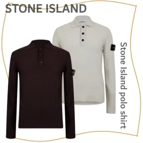 Outlet Polos with Plain Logo Wool Street Style by STONE ISLAND