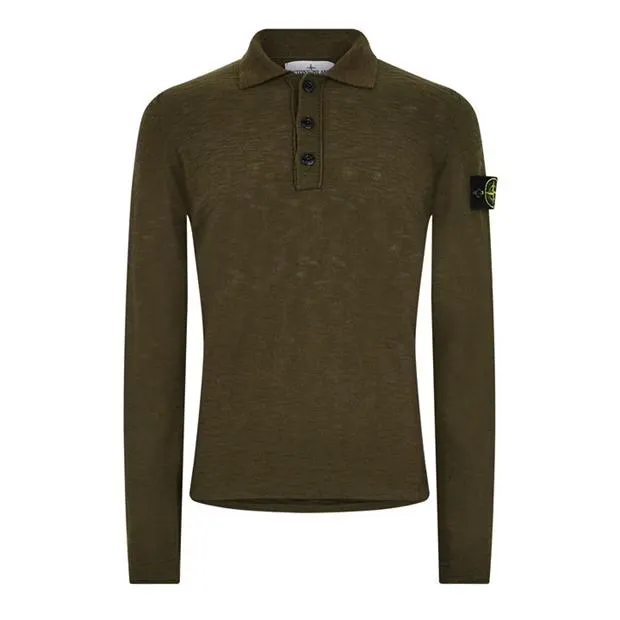 Outlet Polos with Plain Logo Wool Street Style by STONE ISLAND