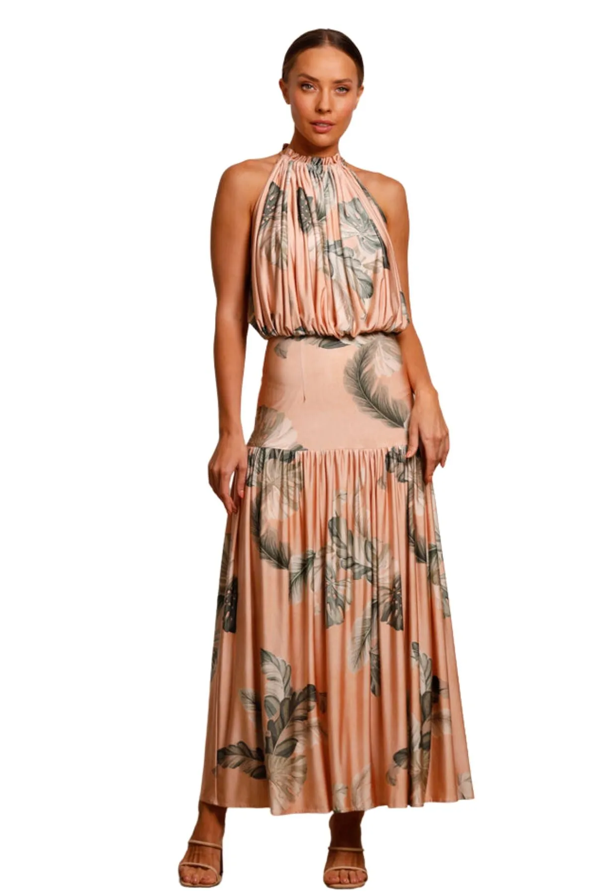 Earth Solstice High Midi Dress by PASDUCHAS