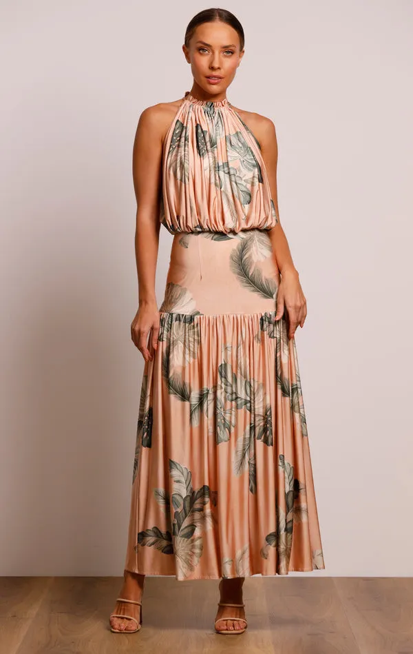 Earth Solstice High Midi Dress by PASDUCHAS