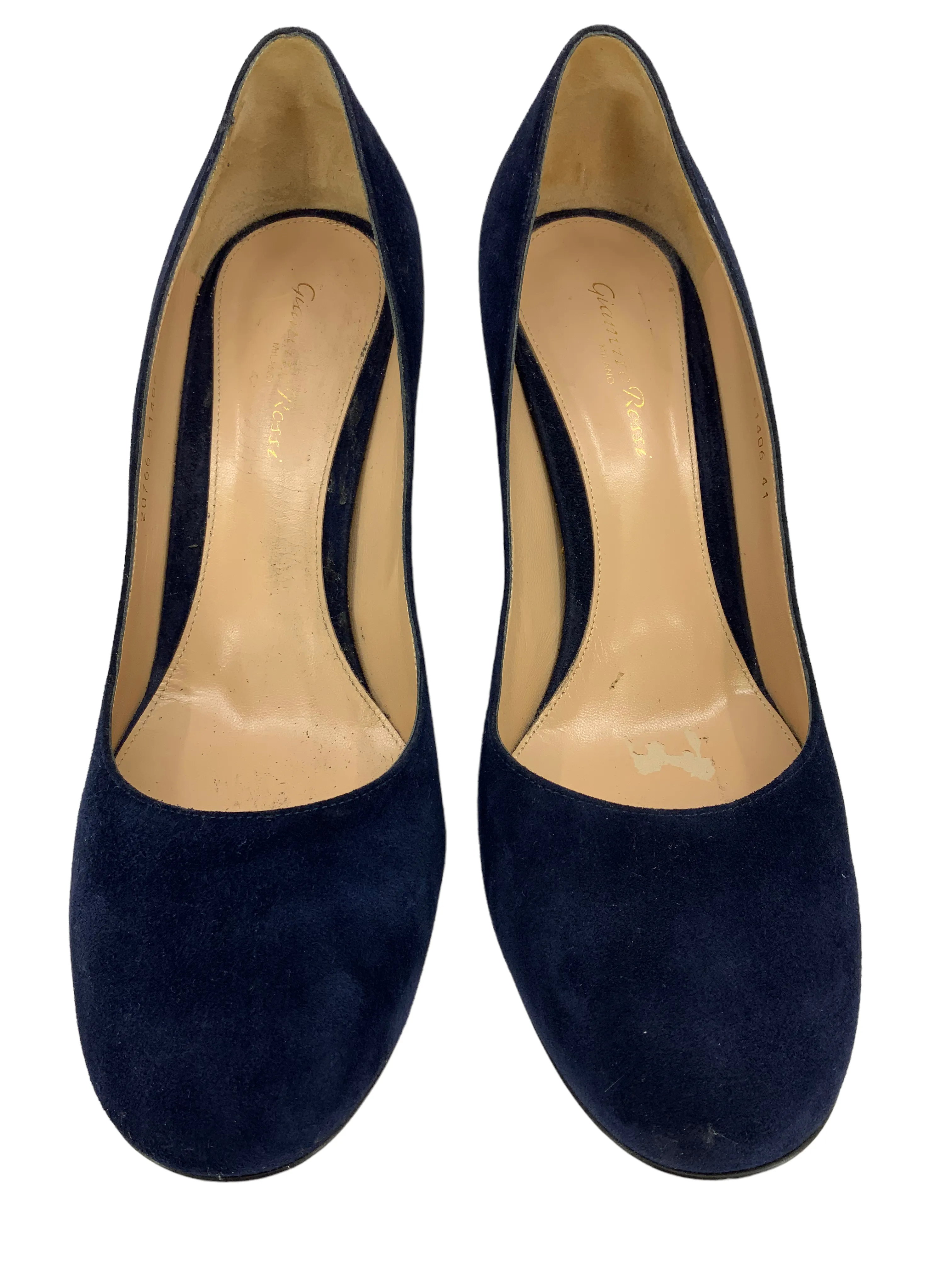 Suede Round Toe Pumps in Size 11 by Gianvito Rossi