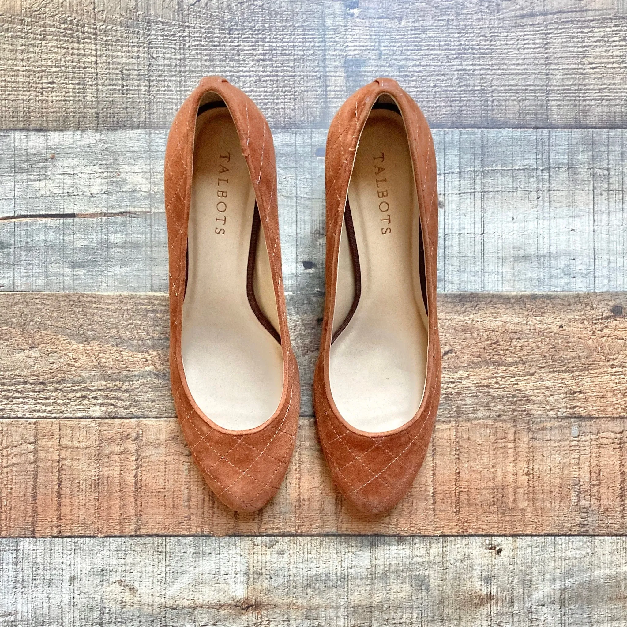 Talbots Brown Suede Heels Size 9