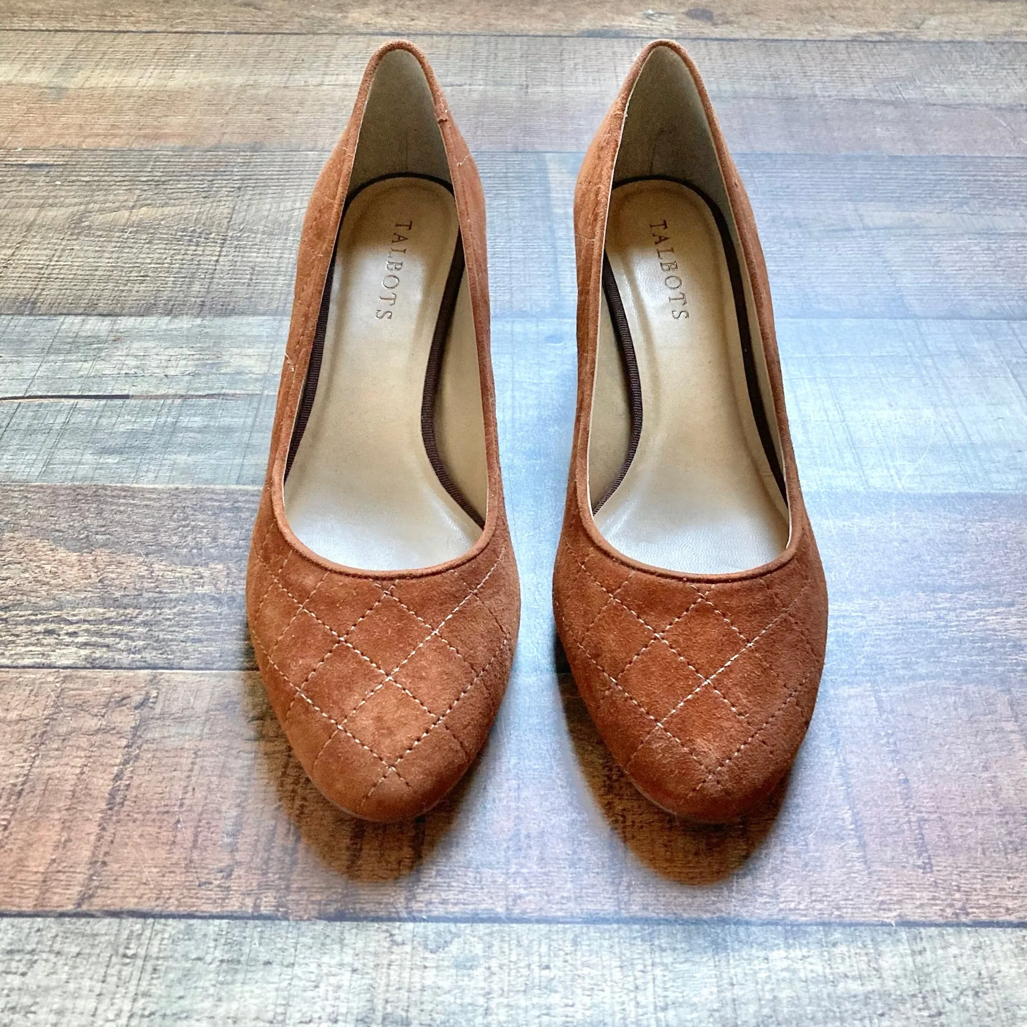 Talbots Brown Suede Heels Size 9