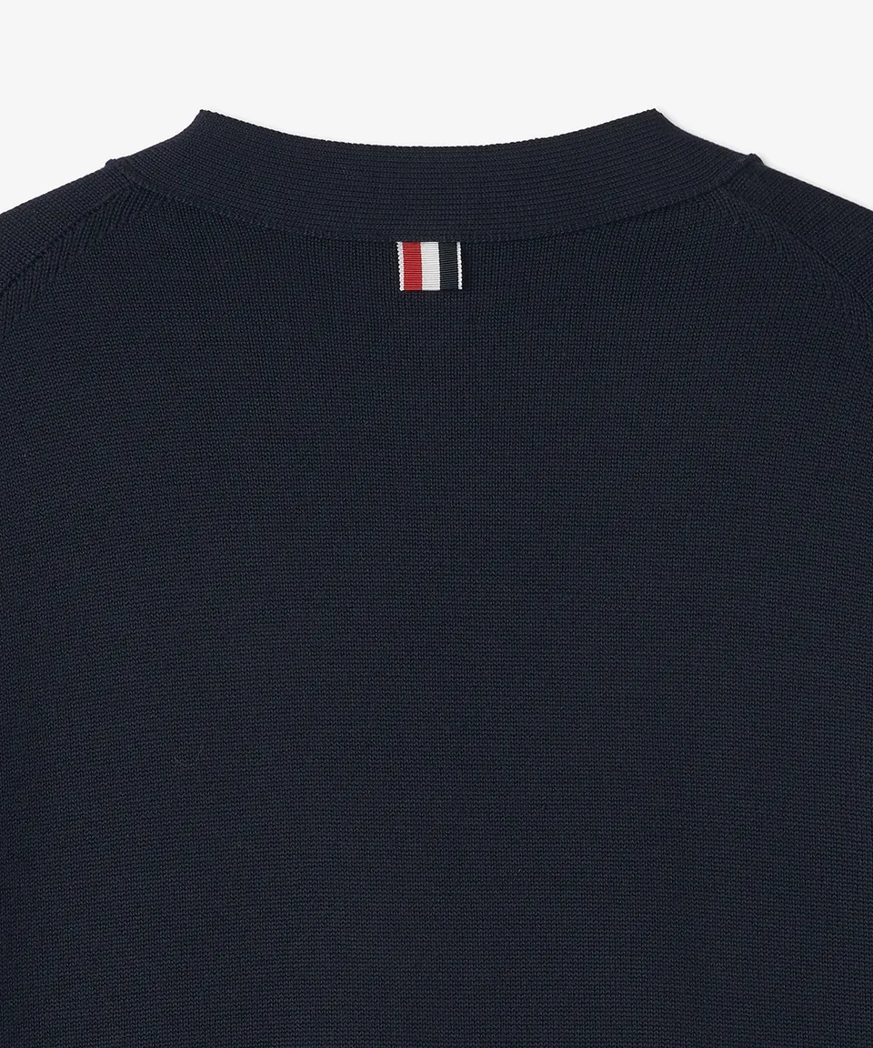 THOM BROWNE | Street Style Wool Long Sleeve with Stripes Plain