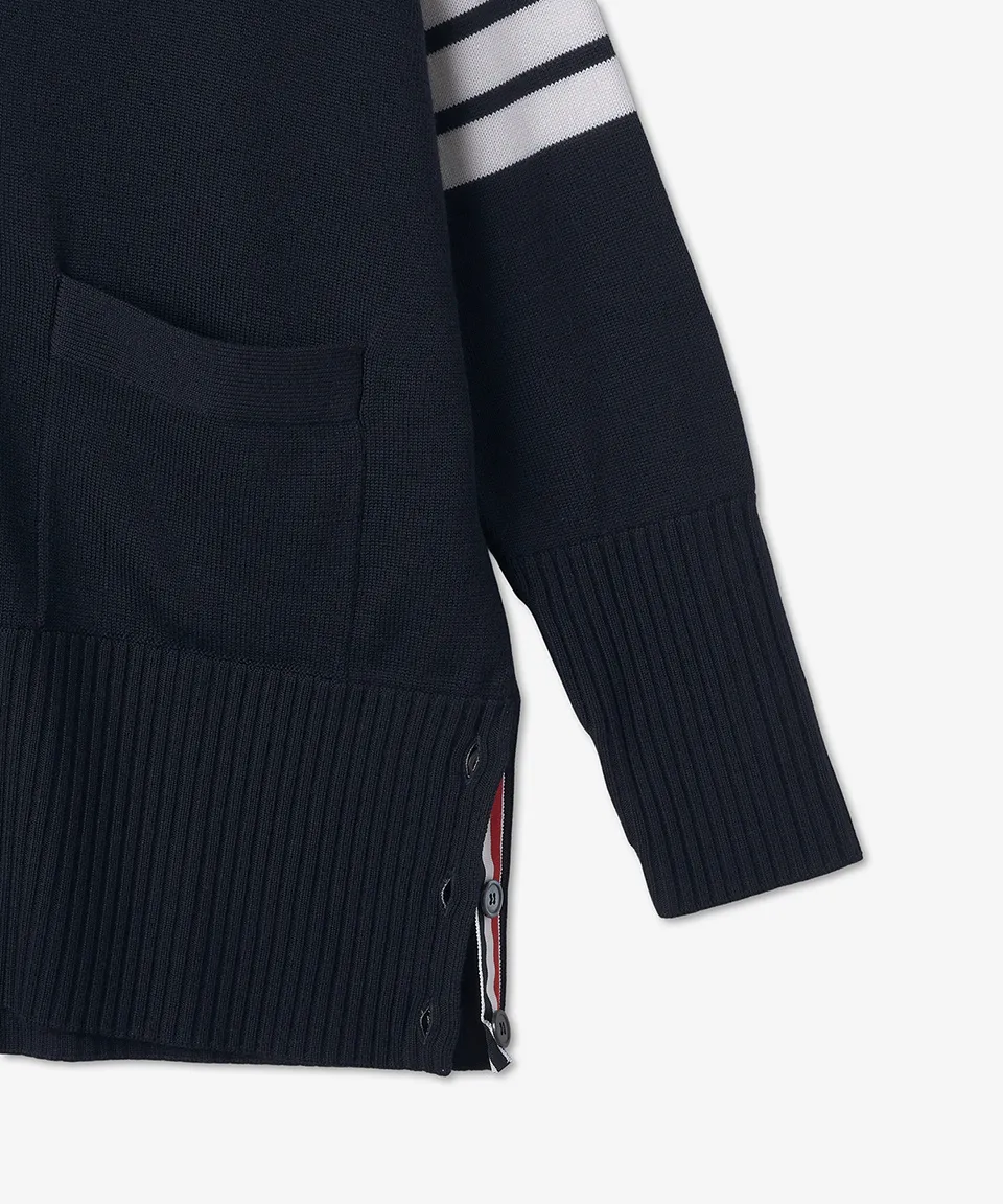 THOM BROWNE | Street Style Wool Long Sleeve with Stripes Plain