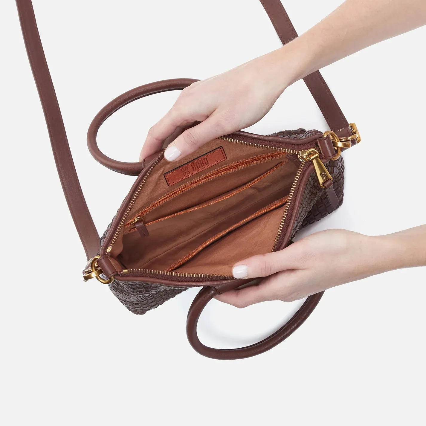 Top Zip Crossbody-Pecan Sheila Hobo Bags