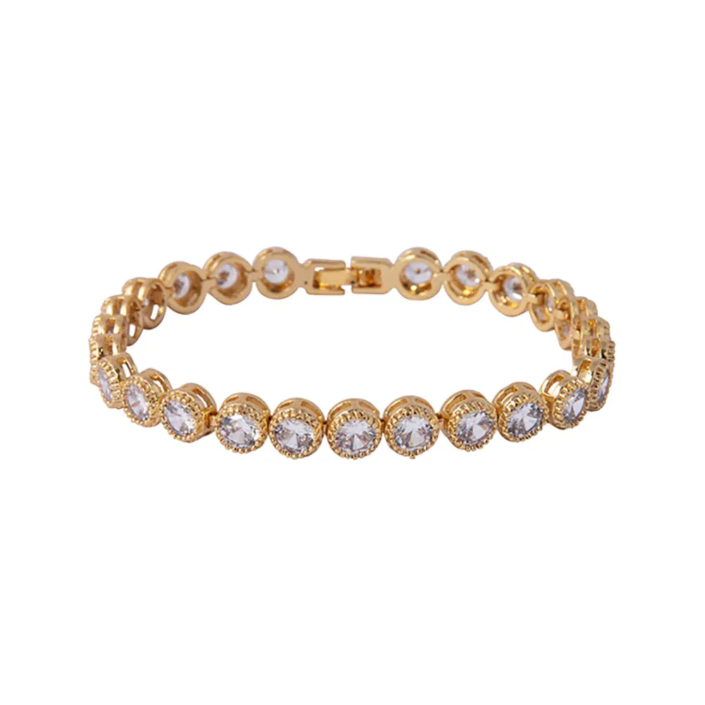 Danna Gold Tennis Bracelet- Knight & Day Jewellery