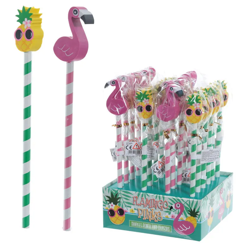 Tropical Design Cute Pencil and Eraser Set STA65