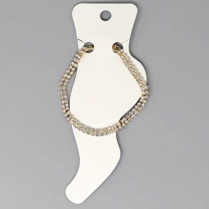 Sparkling Rhinestone Anklet