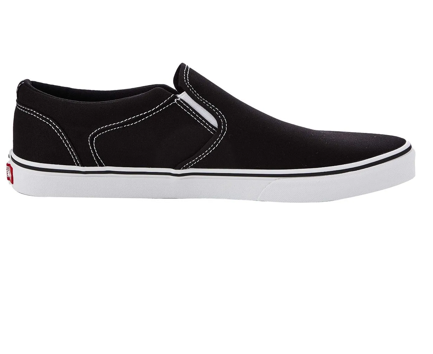 Black/White VANS Canvas Slip On Asher Trainers