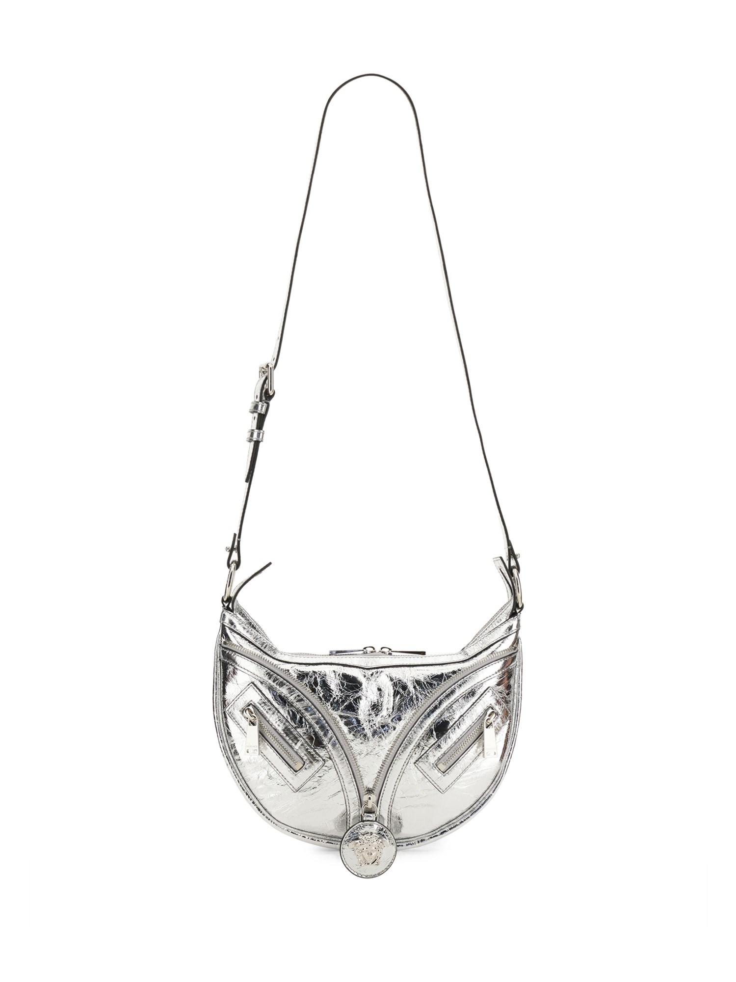 VERSACE Metallic Leather Mini Hobo