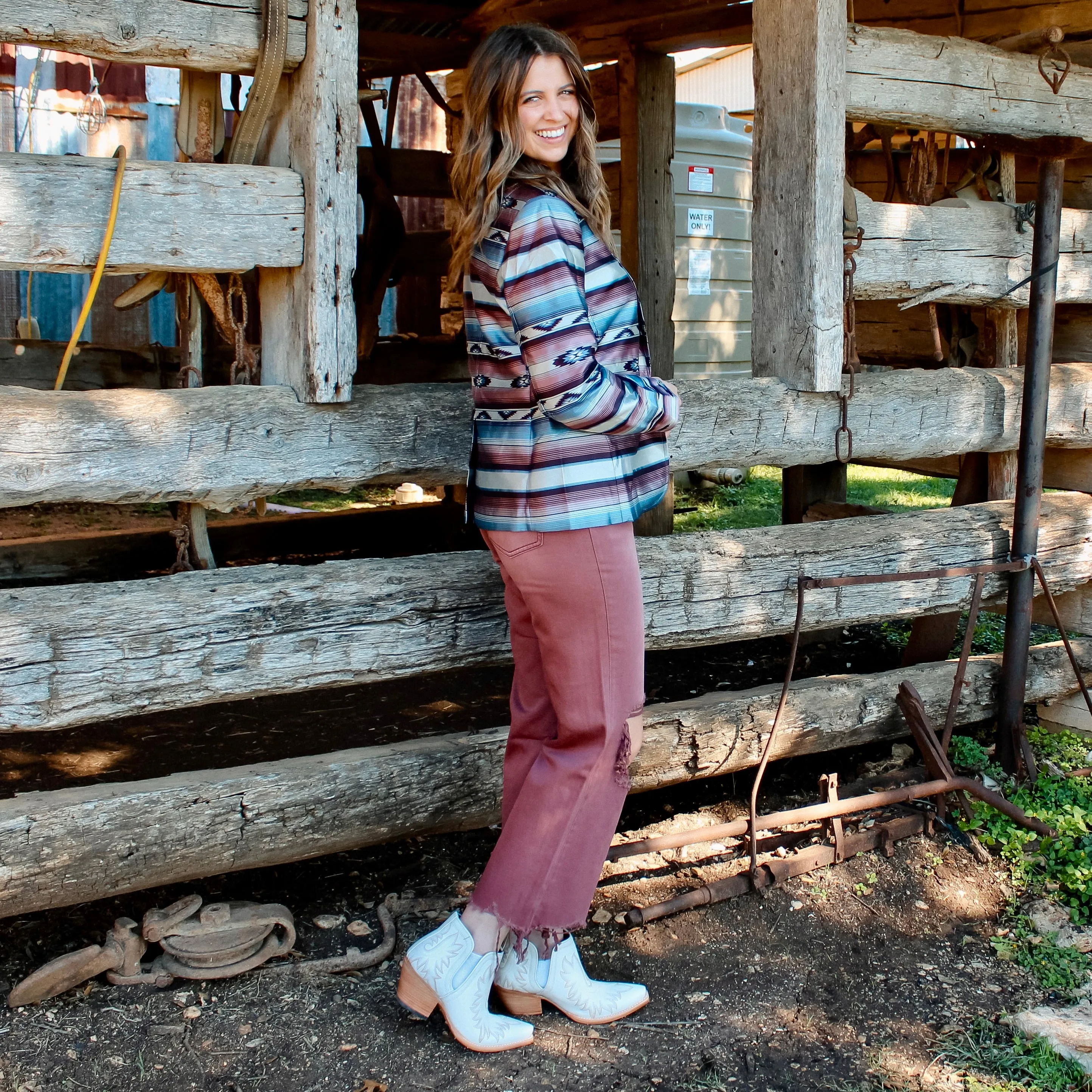 Vervet Leslie russet brown jeans