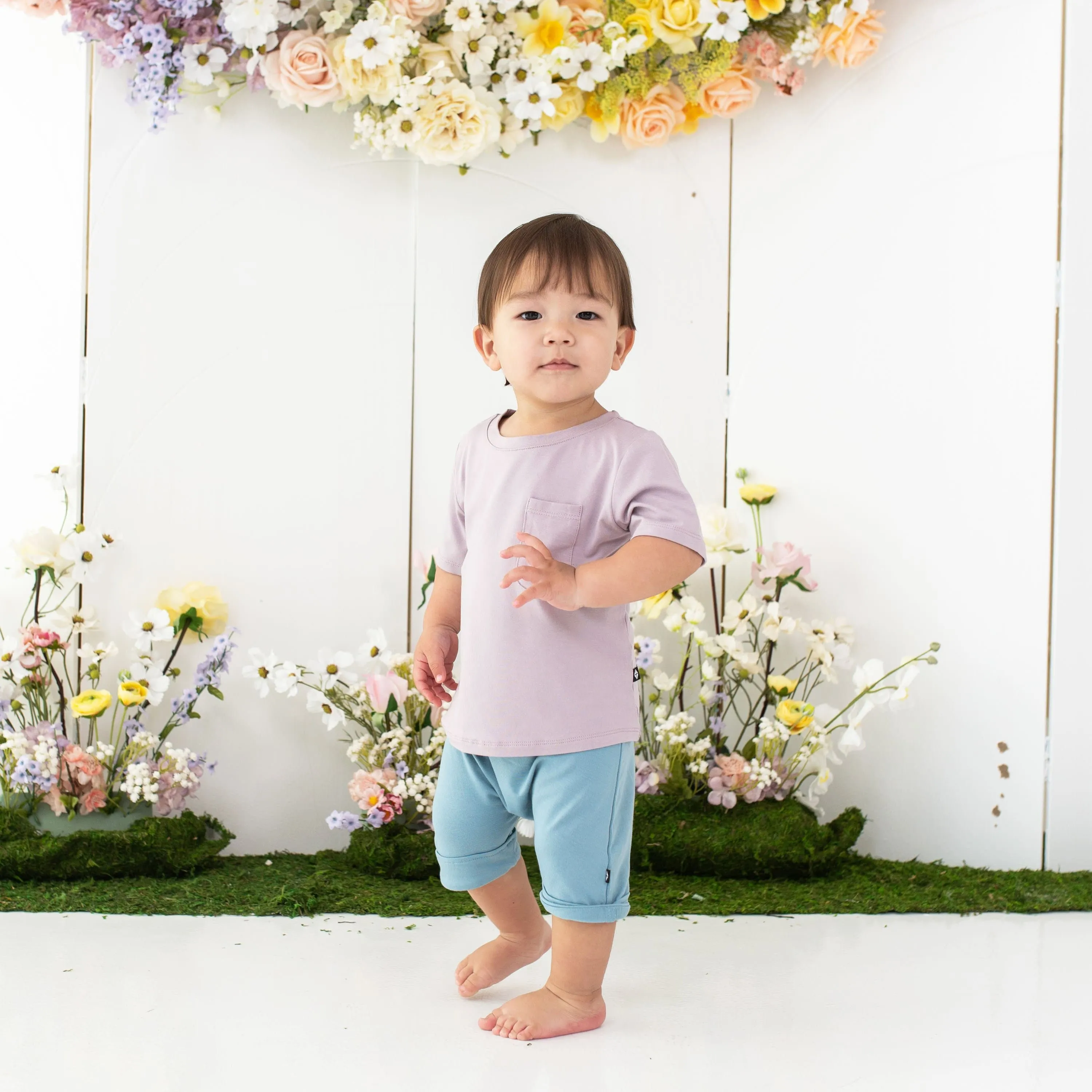 Dusty Blue Harem Shorts