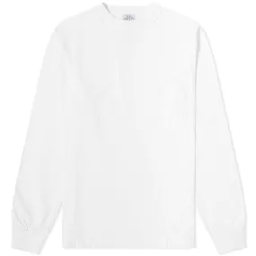 White Long Sleeve Pocket Tee by Post Overalls