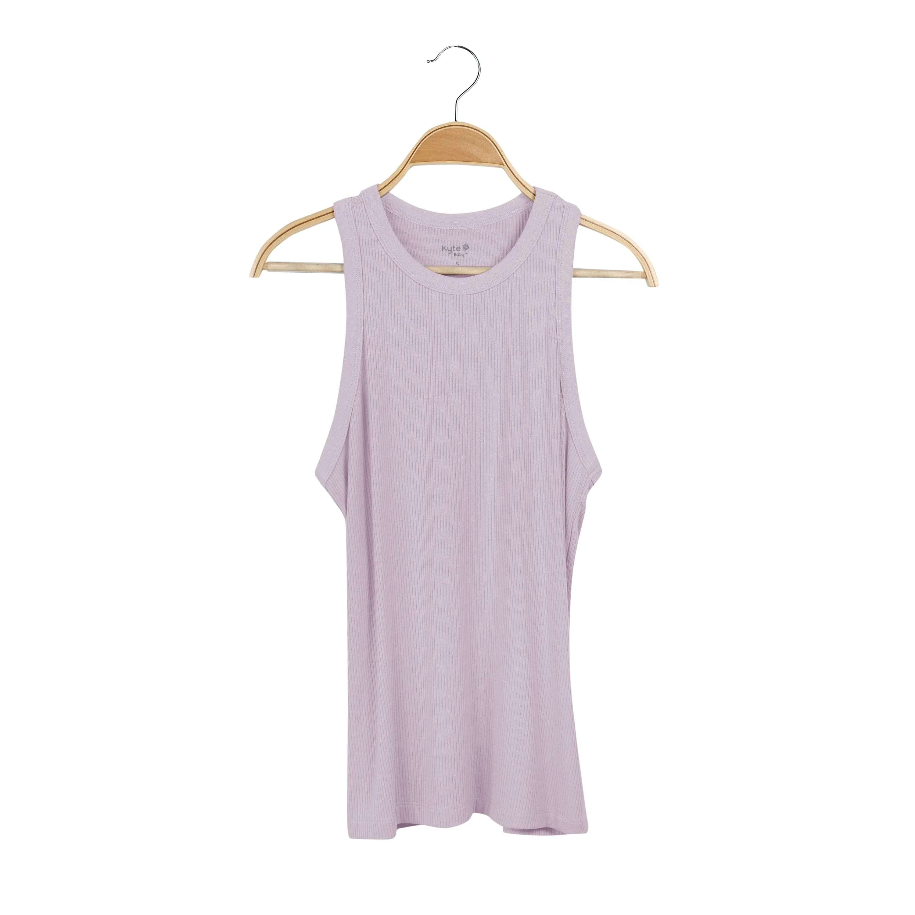 Ribbed Racer Back Tank in Wisteria