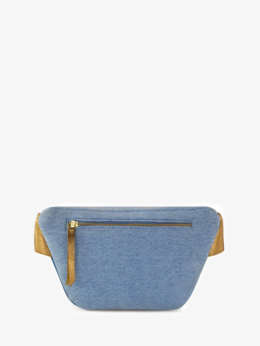 Women's Denim and Leather Fanny Pack