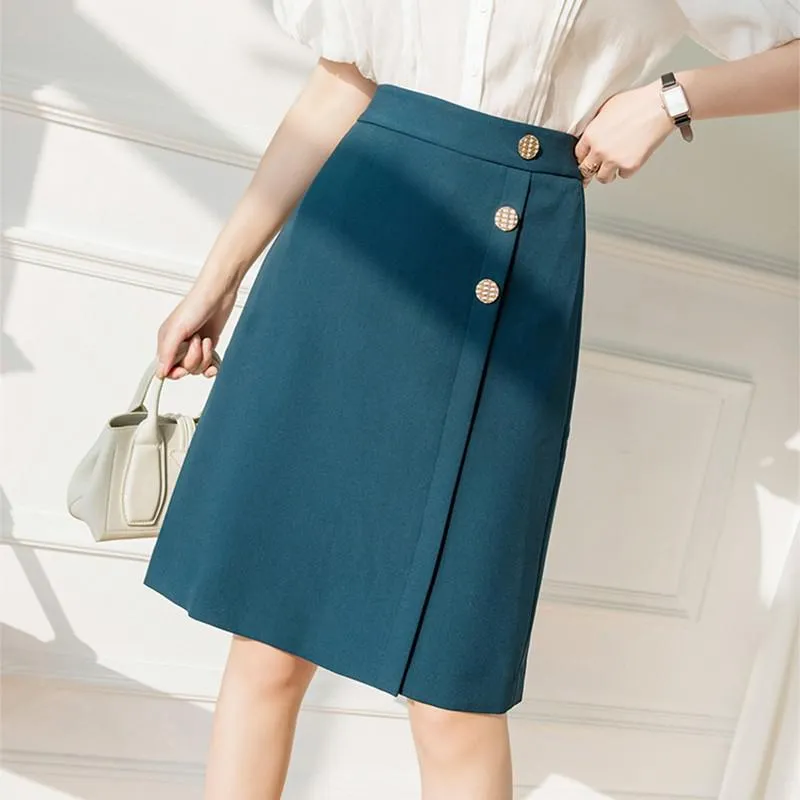 Women's Korean Style A-line Skirt with High Waist