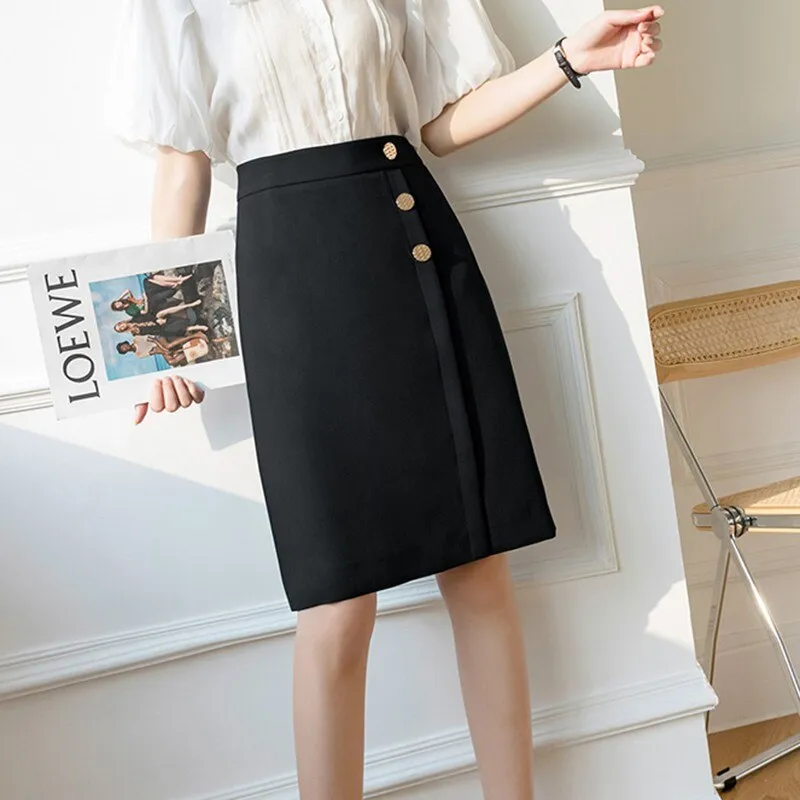 Women's Korean Style A-line Skirt with High Waist