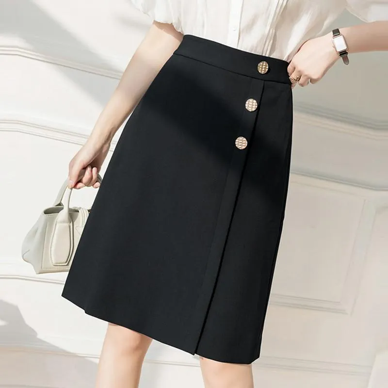 Women's Korean Style A-line Skirt with High Waist