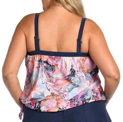 Women's Maxine Plus Size Blouson Bandeau Swim Tankini