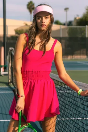 Sleeveless Tennis Dress with Built-In Shorts