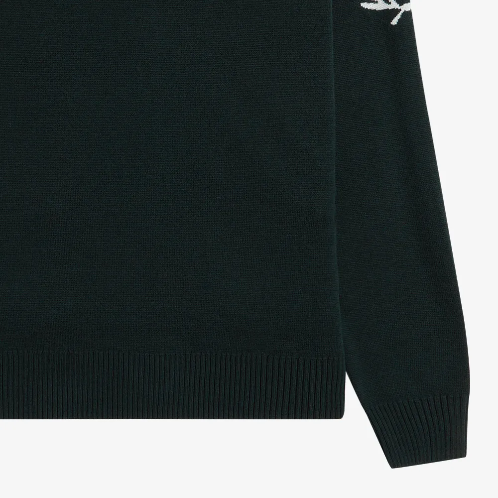 Unisex Wool Sleeve Logo Sweater by FRED PERRY