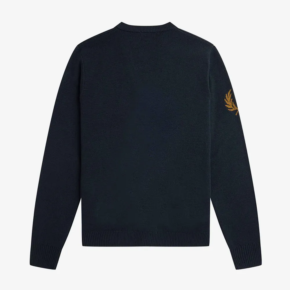 Unisex Wool Sleeve Logo Sweater by FRED PERRY