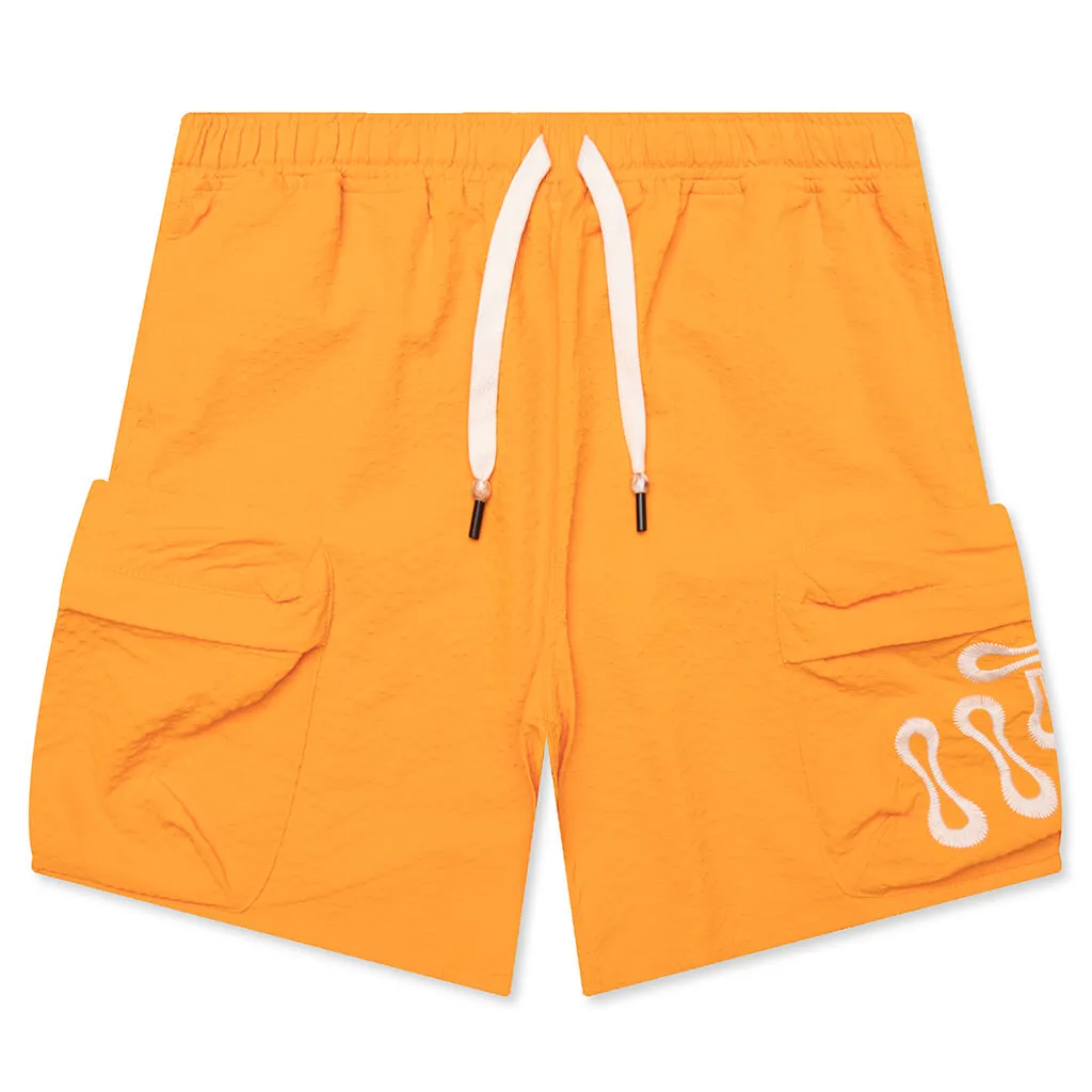 Yellow B-Summer Cargo Shorts