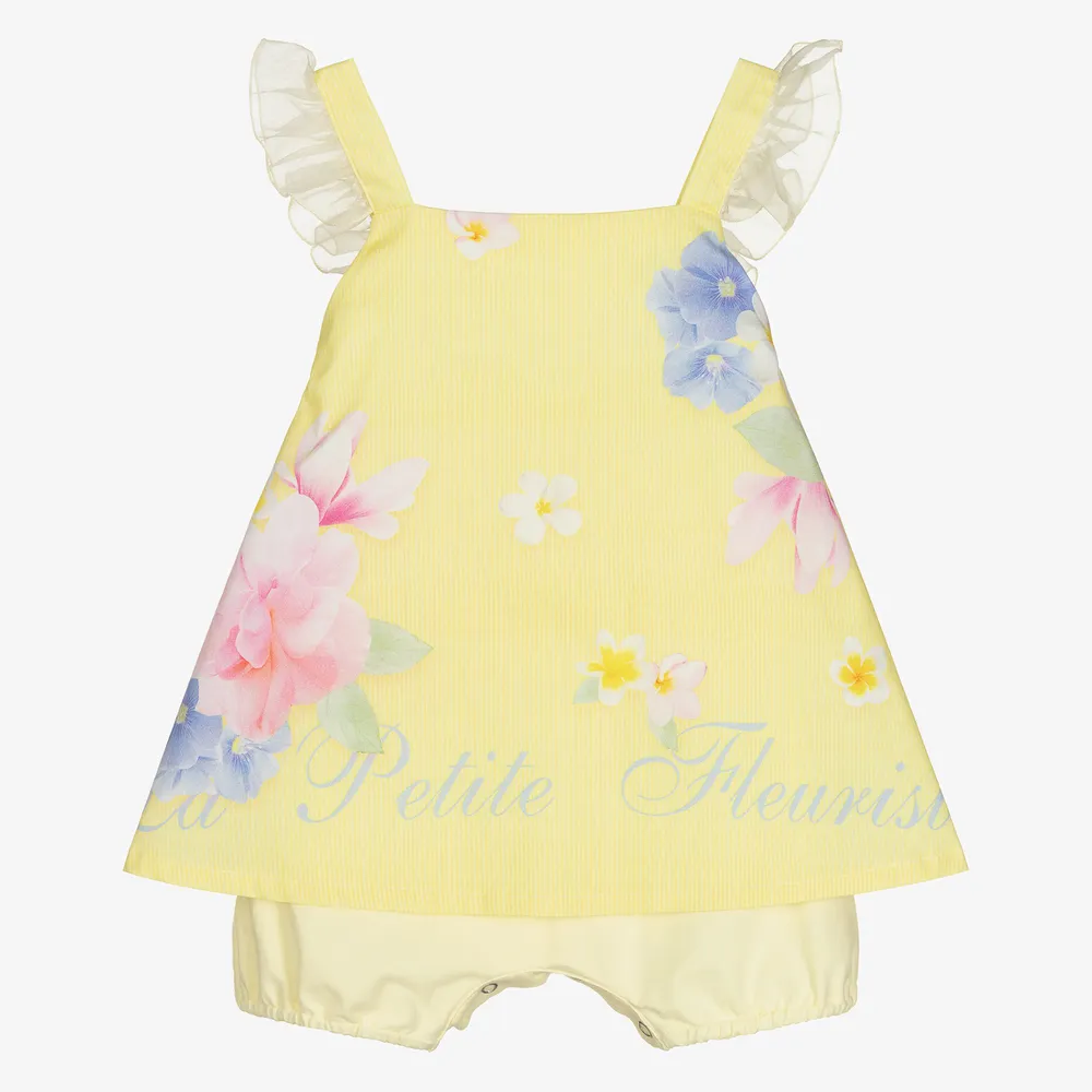 Yellow Floral Baby Dress